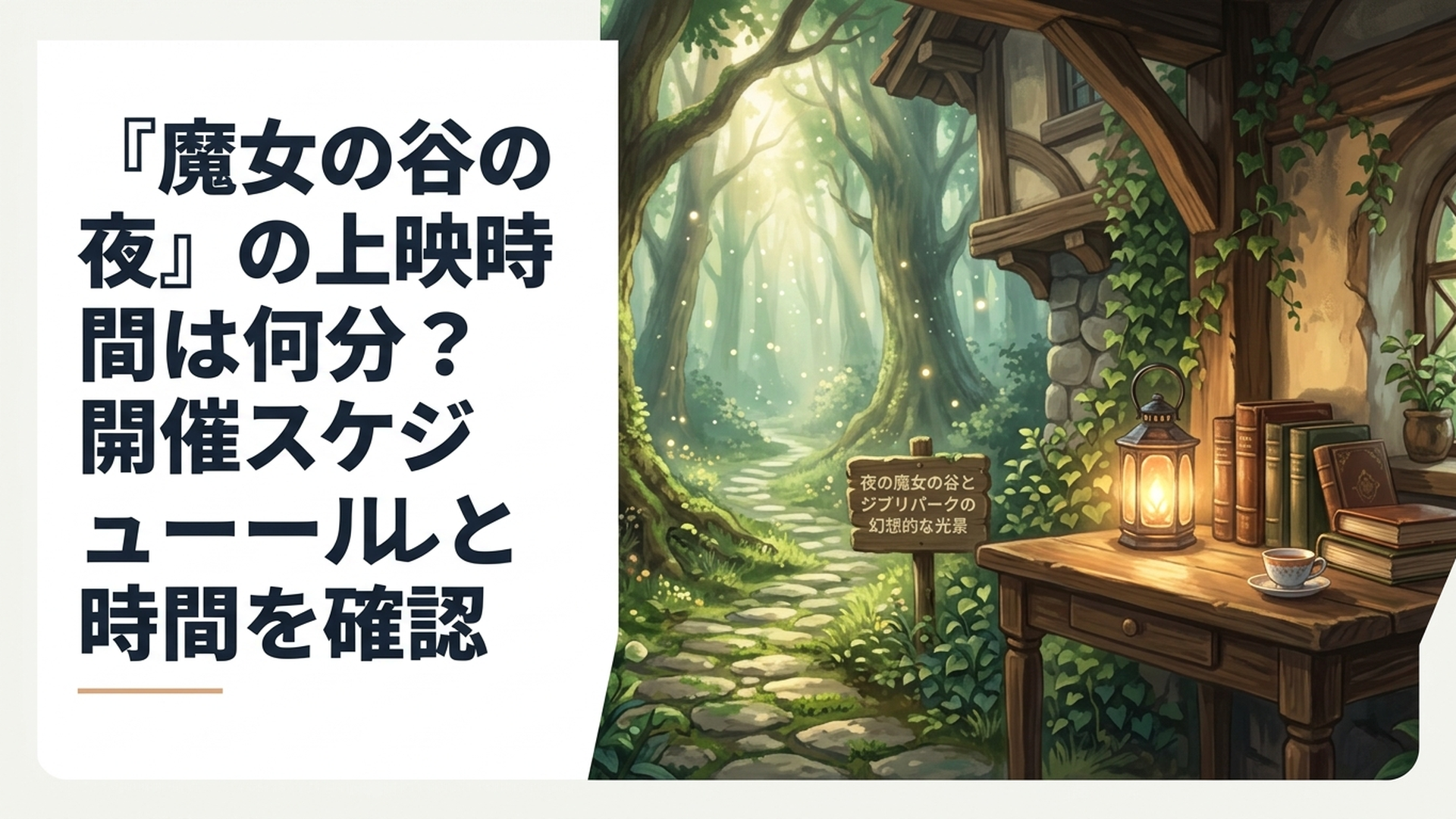 夜の魔女の谷とジブリパークの幻想的な光景