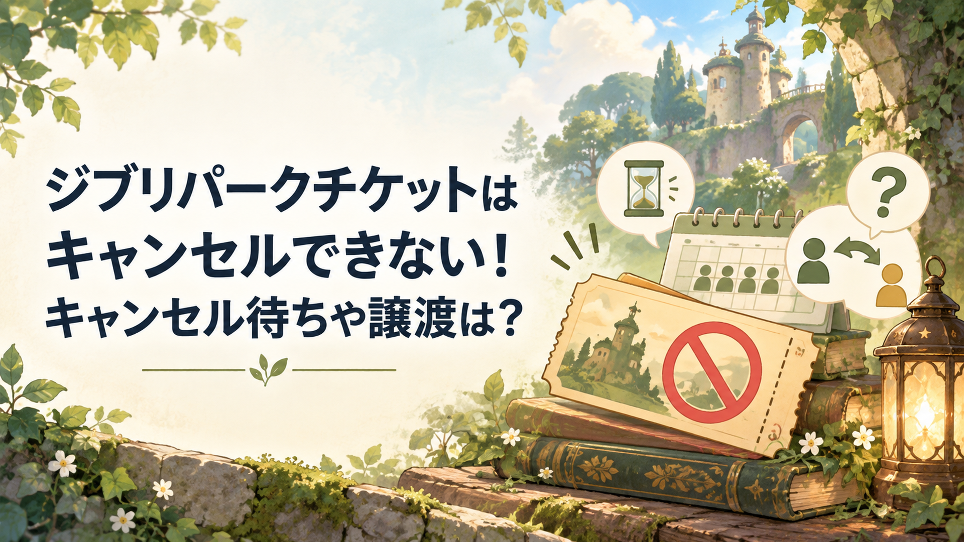 ジブリパークチケットはキャンセルできない！キャンセル待ちや譲渡は？